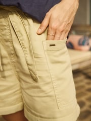 Weird Fish Cream Cynthia Cotton Twill Shorts - Image 1 of 7