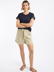 Weird Fish Cream Cynthia Cotton Twill Shorts - Image 2 of 7