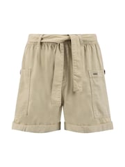 Weird Fish Cream Cynthia Cotton Twill Shorts - Image 6 of 7