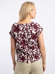 Weird Fish Red Kissimmee Printed Top - Image 2 of 7