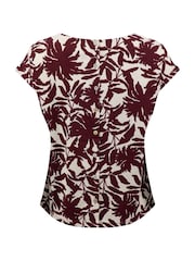 Weird Fish Red Kissimmee Printed Top - Image 7 of 7