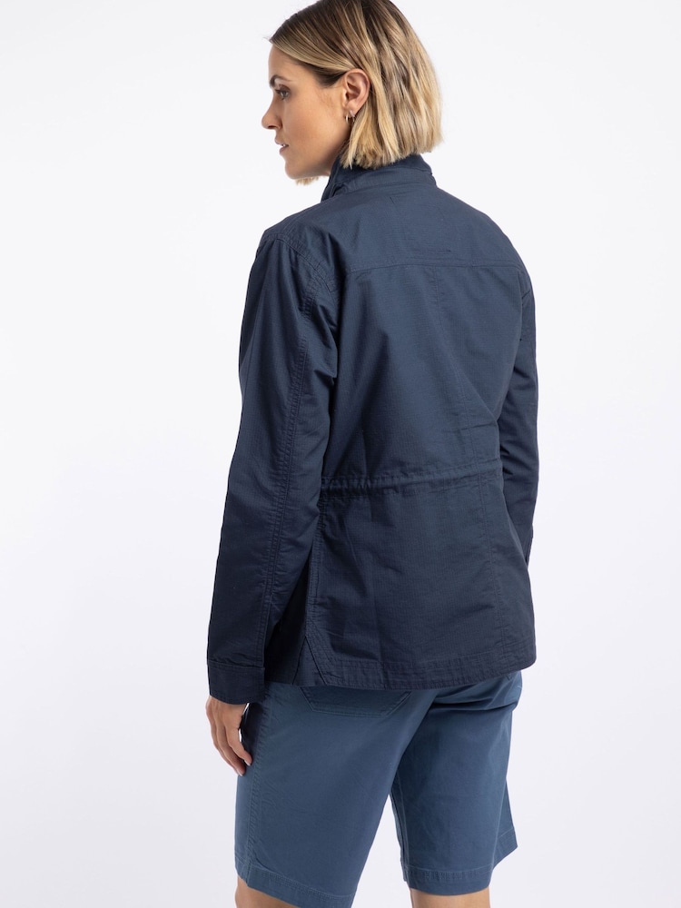 Weird Fish Blue Kelia Utility Jacket - Image 2 of 8 Weird Fish Blue Kelia Utility Jacket - Image 2 of 8