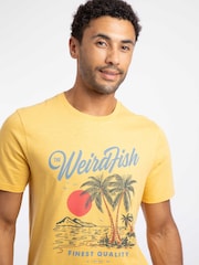 Weird Fish Yellow Palm Island Front Print Graphic T-Shirt - Image 2 of 7