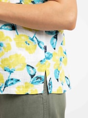 Weird Fish Yellow Sofia Printed Double Cloth Blouse - Image 6 of 8
