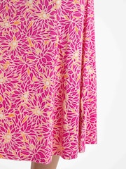 Weird Fish Pink Romaro Printed Jersey Midi Skirt - Image 4 of 6