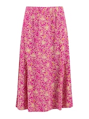 Weird Fish Pink Romaro Printed Jersey Midi Skirt - Image 5 of 6