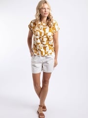 Weird Fish Yellow Kissimmee Printed Top - Image 3 of 7