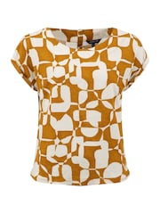 Weird Fish Yellow Kissimmee Printed Top - Image 6 of 7