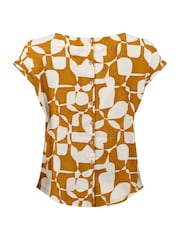 Weird Fish Yellow Kissimmee Printed Top - Image 7 of 7