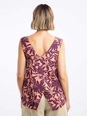 Weird Fish Orange Asterin Printed Sleeveless Top - Image 3 of 8