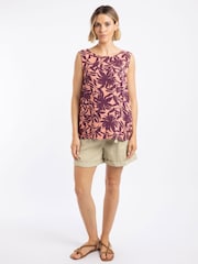 Weird Fish Orange Asterin Printed Sleeveless Top - Image 4 of 8