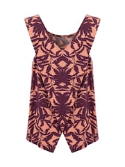 Weird Fish Orange Asterin Printed Sleeveless Top - Image 8 of 8