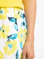 Weird Fish Yellow Harini Double Cloth Printed Midi Skirt - Image 4 of 6
