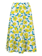 Weird Fish Yellow Harini Double Cloth Printed Midi Skirt - Image 5 of 6