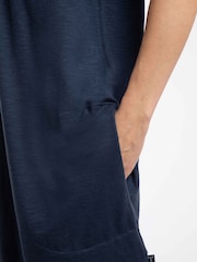 Weird Fish Blue Nayal Embroidered Jersey Shift Tunic - Image 5 of 7