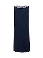 Weird Fish Blue Nayal Embroidered Jersey Shift Tunic - Image 7 of 7