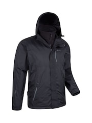 Mountain Warehouse Black Bracken Extreme 3 In 1 Mens Waterproof Jacket - Image 2 of 5