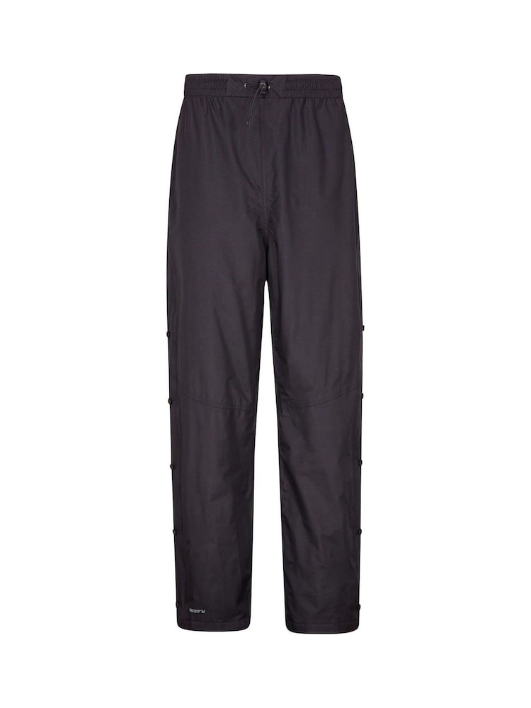 Mountain Warehouse Black Downpour Mens Waterproof Trousers - Image 1 of 4