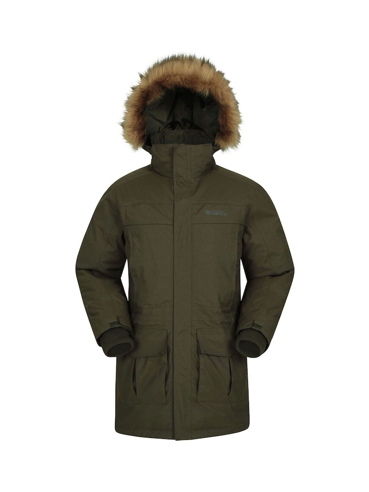 Mountain Warehouse Khaki Green Mountain Warehouse Antarctic Extreme Waterproof Mens Down Jacket - Image 1 of 5