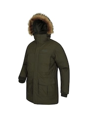 Mountain Warehouse Khaki Green Mountain Warehouse Antarctic Extreme Waterproof Mens Down Jacket - Image 3 of 5