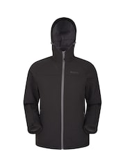 Mountain Warehouse Black Exodus Mens Showerproof Softshell - Image 1 of 5