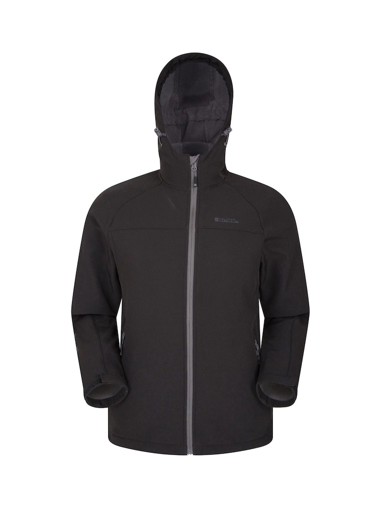 Mountain Warehouse Black Exodus Mens Showerproof Softshell - Image 1 of 5