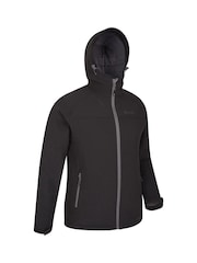 Mountain Warehouse Black Exodus Mens Showerproof Softshell - Image 4 of 5