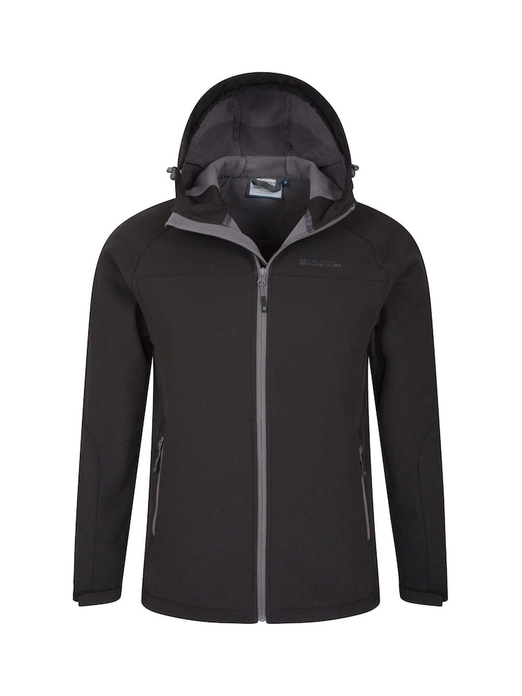 Mountain Warehouse Black Exodus Mens Showerproof Softshell - Image 5 of 5
