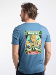 Weird Fish Blue The World Carp 26 Back Print Artist T-Shirt - Image 1 of 6