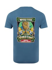 Weird Fish Blue The World Carp 26 Back Print Artist T-Shirt - Image 6 of 6