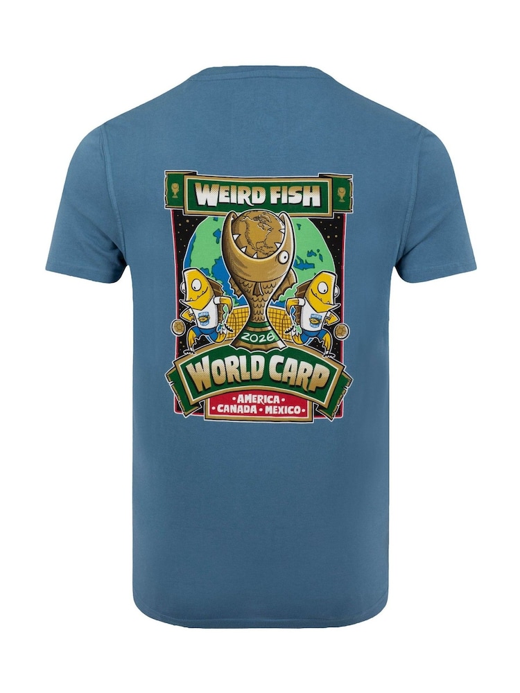 Weird Fish Blue The World Carp 26 Back Print Artist T-Shirt - Image 6 of 6 Weird Fish Blue The World Carp 26 Back Print Artist T-Shirt - Image 6 of 6