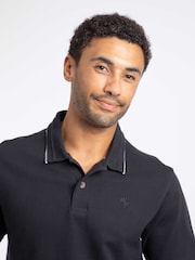 Weird Fish Blue Powell Textured Polo Shirt - Image 1 of 7
