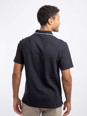 Weird Fish Blue Powell Textured Polo Shirt - Image 2 of 7