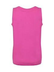 Weird Fish Pink Tirtha Embroidered Jersey Vest - Image 7 of 7