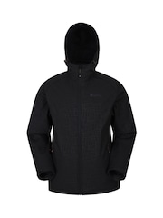 Mountain Warehouse Black and Grey Exodus Mens Showerproof Softshell - Image 1 of 5