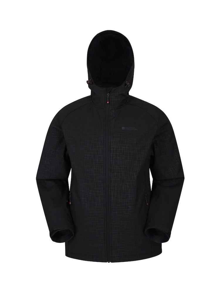 Mountain Warehouse Black and Grey Exodus Mens Showerproof Softshell - Image 1 of 5