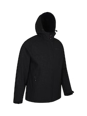 Mountain Warehouse Black and Grey Exodus Mens Showerproof Softshell - Image 2 of 5