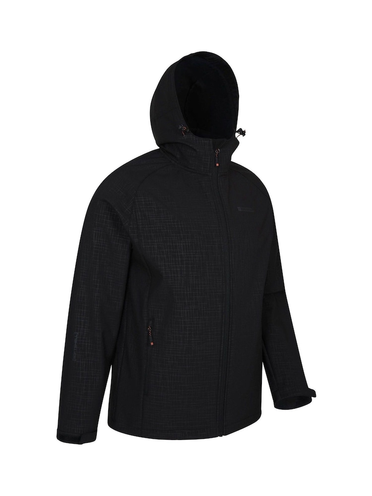Mountain Warehouse Black and Grey Exodus Mens Showerproof Softshell - Image 2 of 5