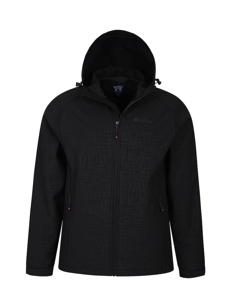 Mountain Warehouse Black and Grey Exodus Mens Showerproof Softshell - Image 5 of 5