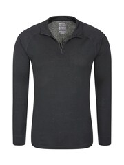 Mountain Warehouse Black Talus Mens Zip Neck Thermal Top - Image 4 of 5