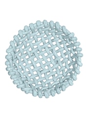 LATE AFTERNOON Sky Blue Large Basketweave Bowl - Image 5 of 6
