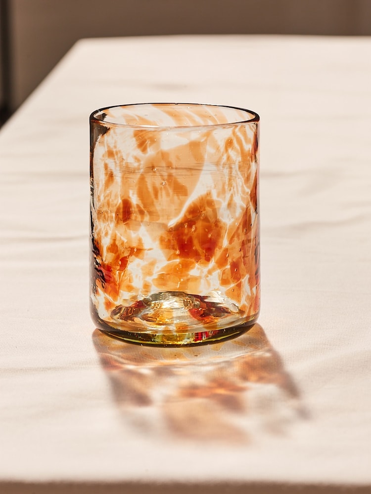 LATE AFTERNOON Oro Brown Glass Tumbler - Image 1 of 6 LATE AFTERNOON Oro Brown Glass Tumbler - Image 1 of 6