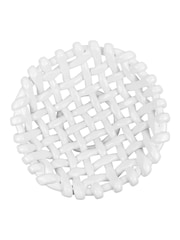 LATE AFTERNOON White Medium Basketweave Bowl - Image 5 of 6