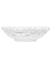 LATE AFTERNOON White Medium Basketweave Bowl - Image 6 of 6