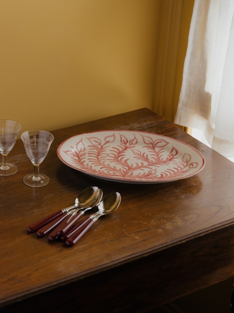 LATE AFTERNOON Pink Serving Platter - Image 1 of 5 LATE AFTERNOON Pink Serving Platter - Image 1 of 5