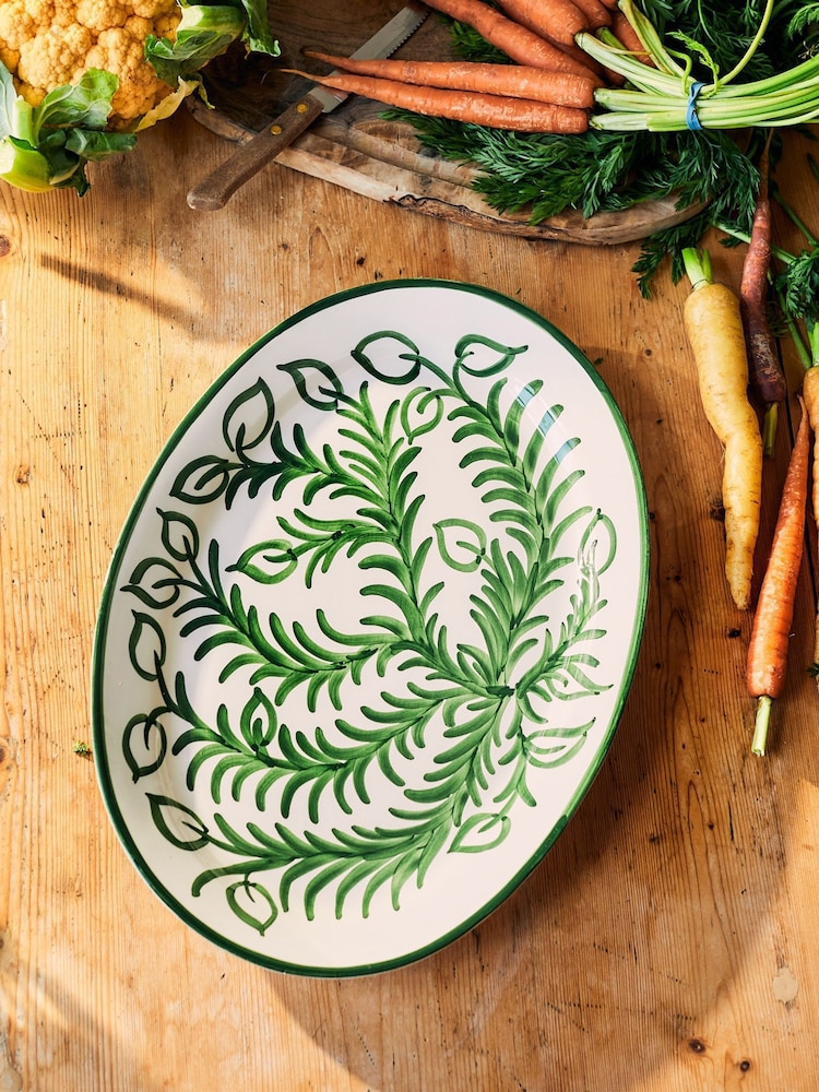LATE AFTERNOON Green Serving Platter - Image 1 of 6 LATE AFTERNOON Green Serving Platter - Image 1 of 6