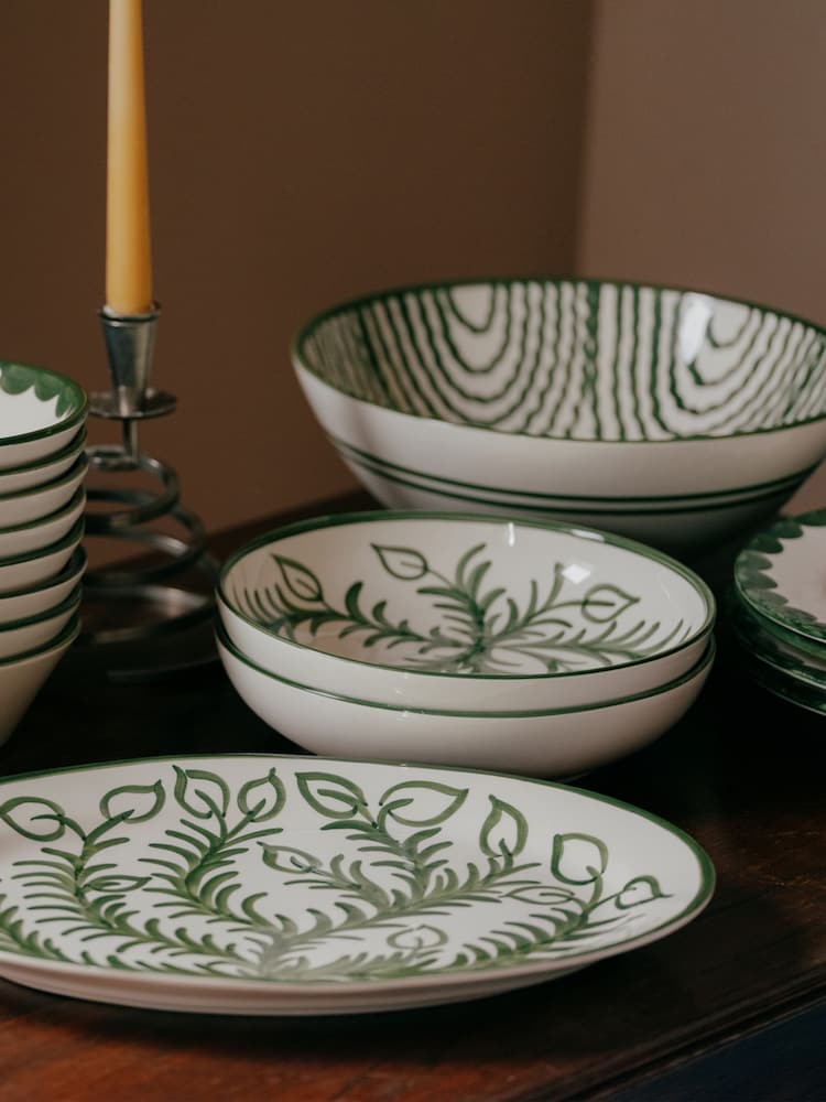 LATE AFTERNOON Green Vina Large Bowl - Image 2 of 5