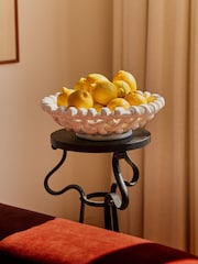 LATE AFTERNOON White Large Basketweave Bowl - Image 1 of 6