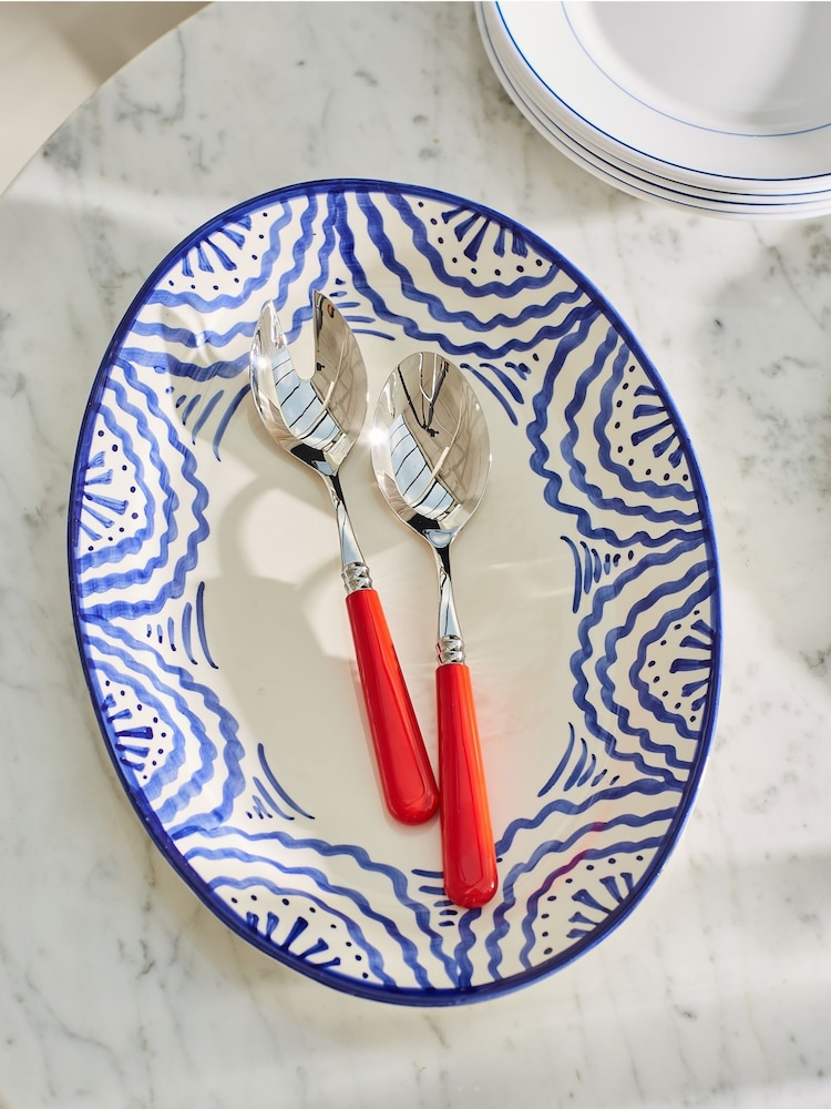 LATE AFTERNOON Blue Serving Platter - Image 1 of 6 LATE AFTERNOON Blue Serving Platter - Image 1 of 6