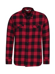 Mountain Warehouse Red and Black Trace Mens Flannel Long Sleeve Shirt - Image 1 of 2